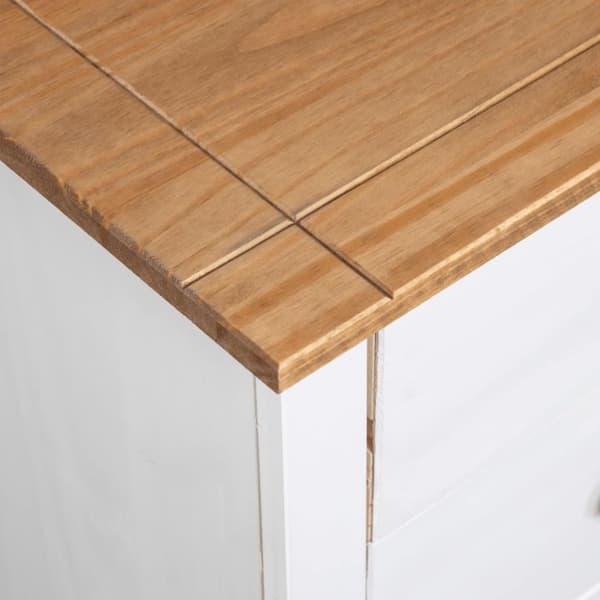 vidaXL Byrå vit 46x40x89 cm furu panama
