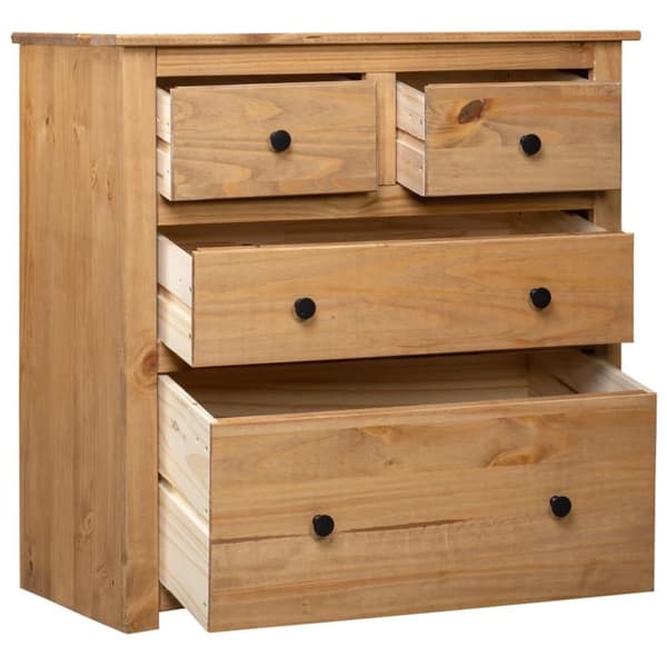 vidaXL skænk Panama-serien 80x40x83 cm massivt fyrretræ