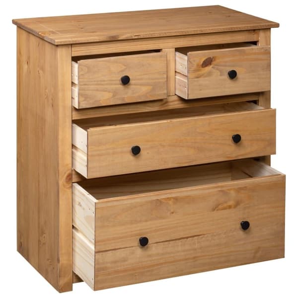 vidaXL skænk Panama-serien 80x40x83 cm massivt fyrretræ