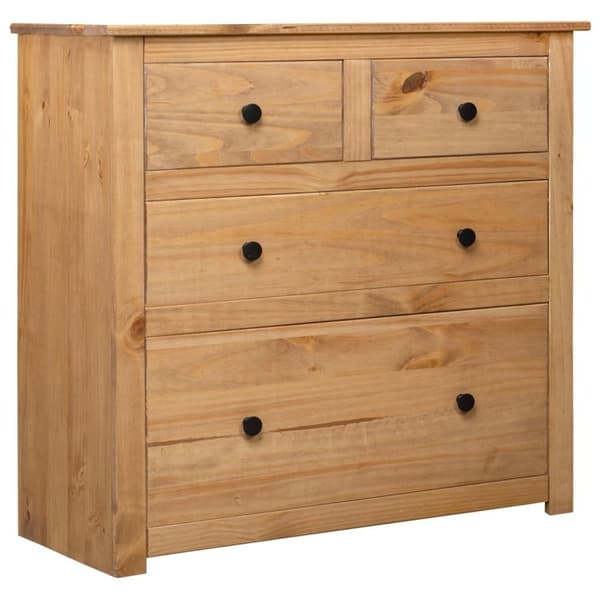 vidaXL skænk Panama-serien 80x40x83 cm massivt fyrretræ