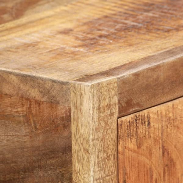 vidaXL konsolbord 90x30x75 cm massivt genbrugstræ guldfarvet
