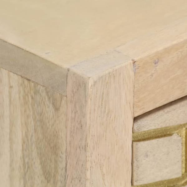 vidaXL Konsollbord gull 90x30x75 cm heltre mango