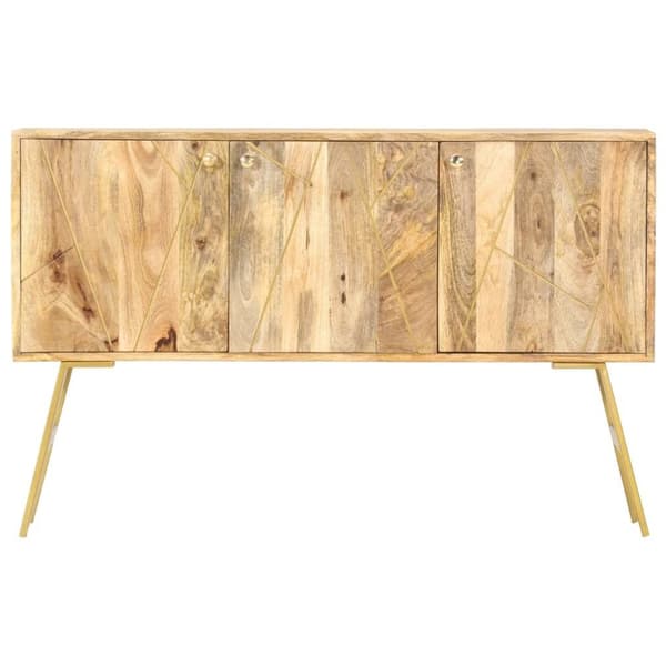 vidaXL skænk 118x30x75 cm massivt mangotræ