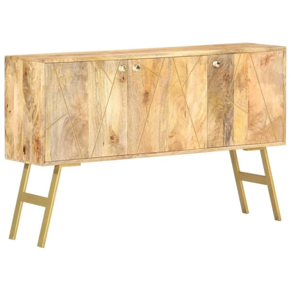 vidaXL skænk 118x30x75 cm massivt mangotræ