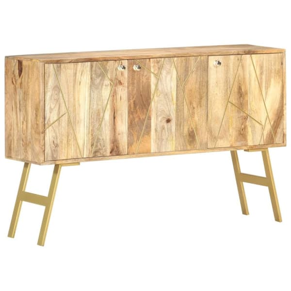 vidaXL skænk 118x30x75 cm massivt mangotræ