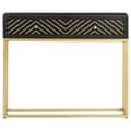 Miniatyrbilde 3 av 10: vidaXL Konsollbord svart og gull 90x30x75 cm heltre mango