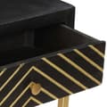 Miniatyrbilde 4 av 10: vidaXL Konsollbord svart og gull 90x30x75 cm heltre mango
