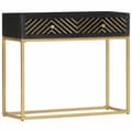 Miniatyrbilde 7 av 10: vidaXL Konsollbord svart og gull 90x30x75 cm heltre mango