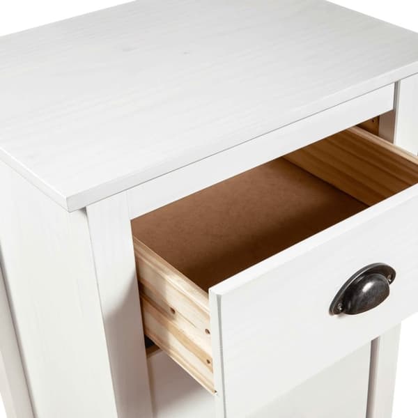 vidaXL Skänk Hill vit 46x35x80 cm massiv furu
