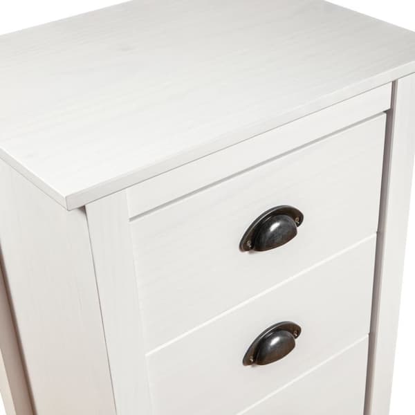 vidaXL Skänk Hill vit 46x35x80 cm massiv furu