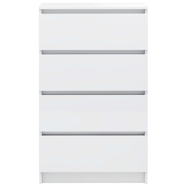 vidaXL Byrå vit högglans 60x35x98,5 cm konstruerat trä