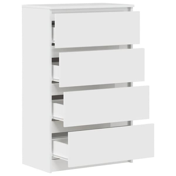 vidaXL Byrå vit högglans 60x35x98,5 cm konstruerat trä