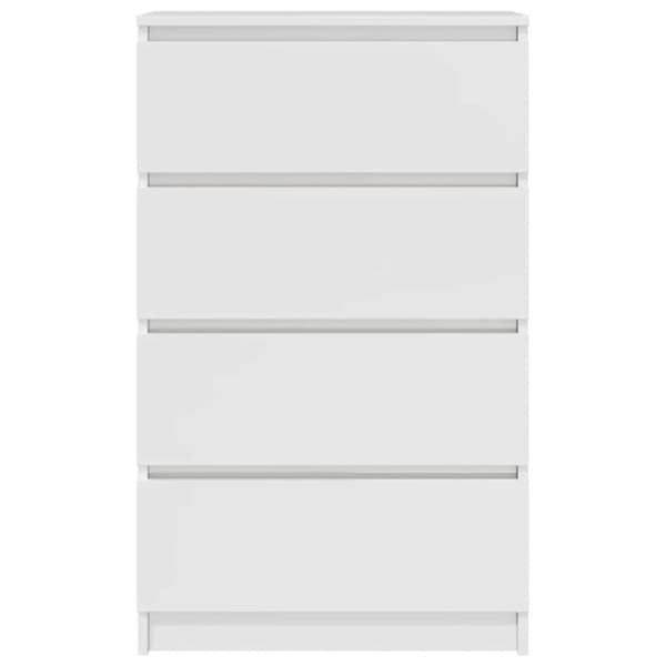 vidaXL Byrå vit högglans 60x35x98,5 cm konstruerat trä