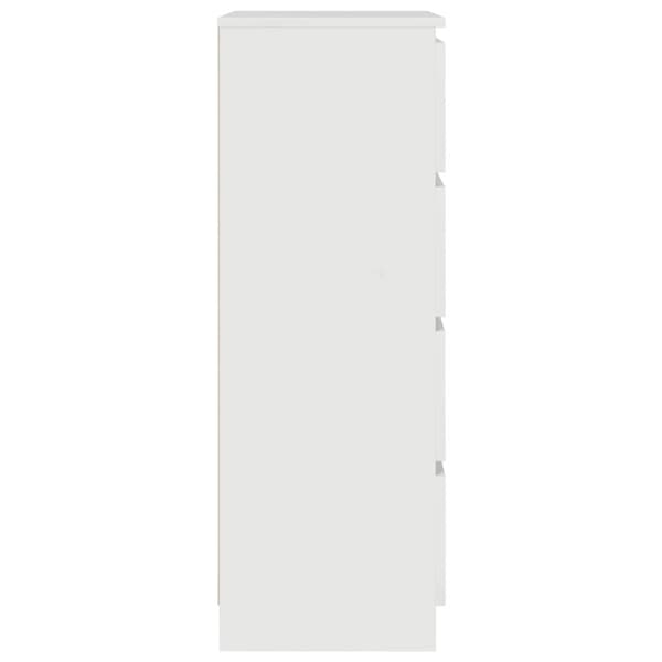 vidaXL Byrå vit högglans 60x35x98,5 cm konstruerat trä