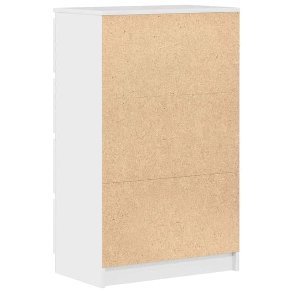 vidaXL Byrå vit högglans 60x35x98,5 cm konstruerat trä