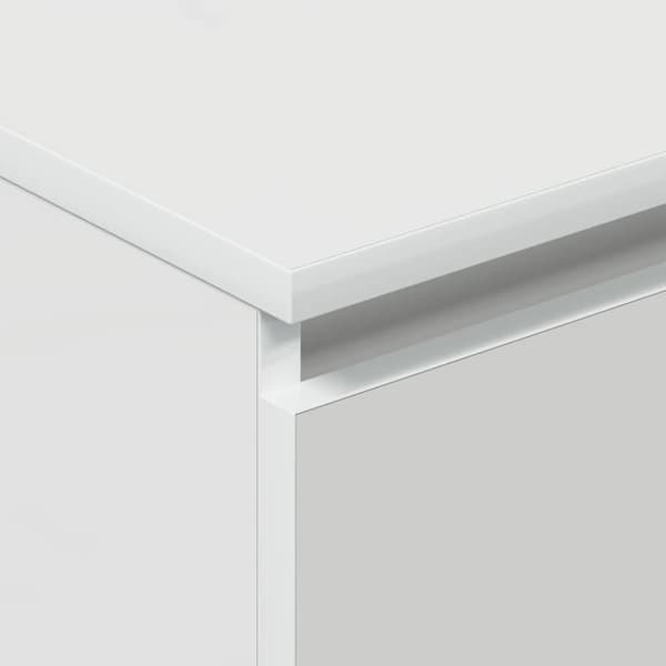 vidaXL Byrå vit högglans 60x35x98,5 cm konstruerat trä