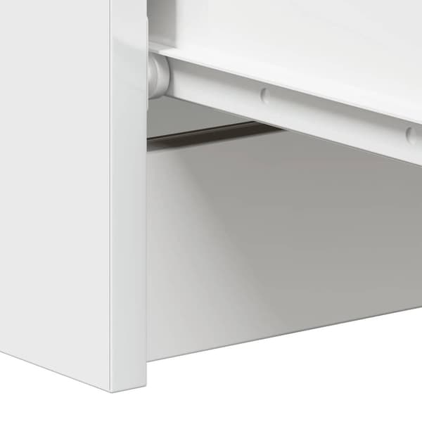 vidaXL Byrå vit högglans 60x35x98,5 cm konstruerat trä