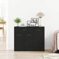 Miniatyrbilde 4 av 11: vidaXL Skjenk svart 88x30x70 cm konstruert tre