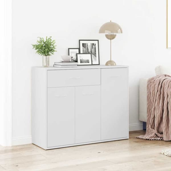 vidaXL Skjenk hvit 88x30x70 cm sponplate