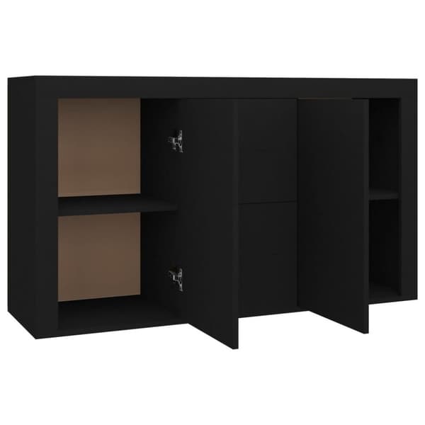 vidaXL skænk 120x36x69 cm spånplade sort