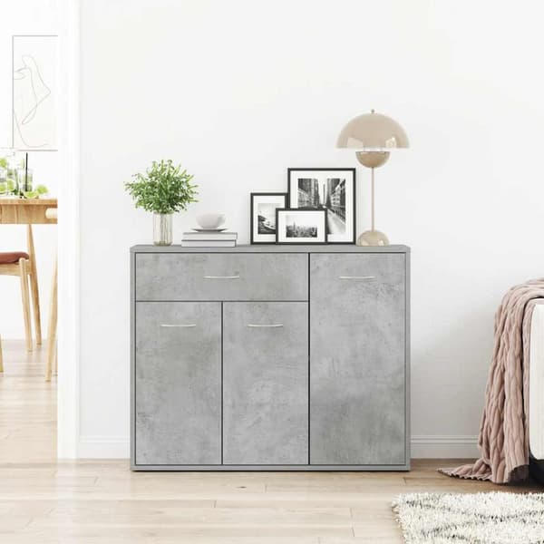vidaXL Senkki betoninharmaa 88x30x70 cm lastulevy