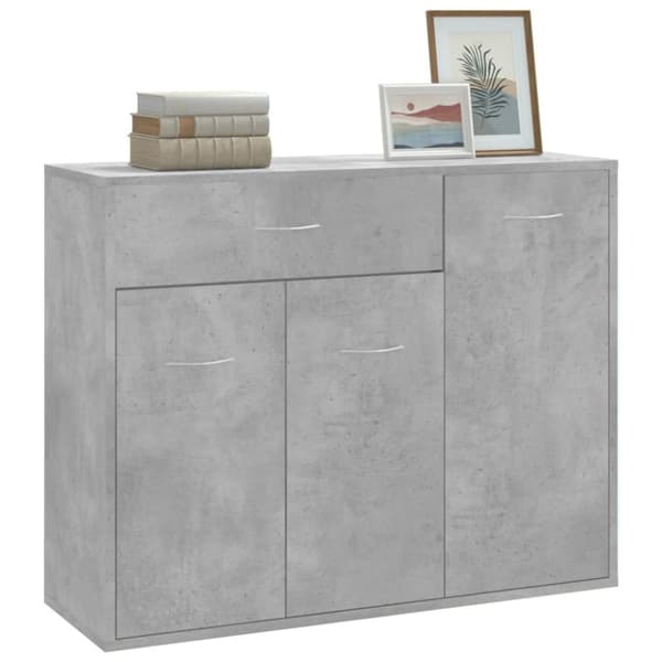 vidaXL Senkki betoninharmaa 88x30x70 cm lastulevy