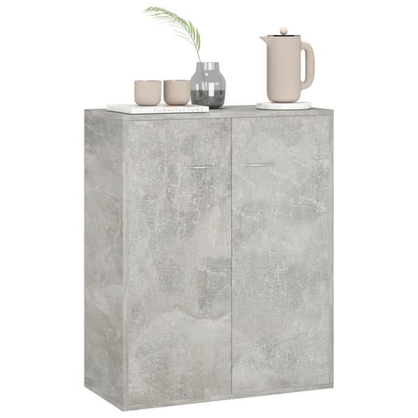 vidaXL Skjenk betonggrå 60x30x75 cm konstruert tre