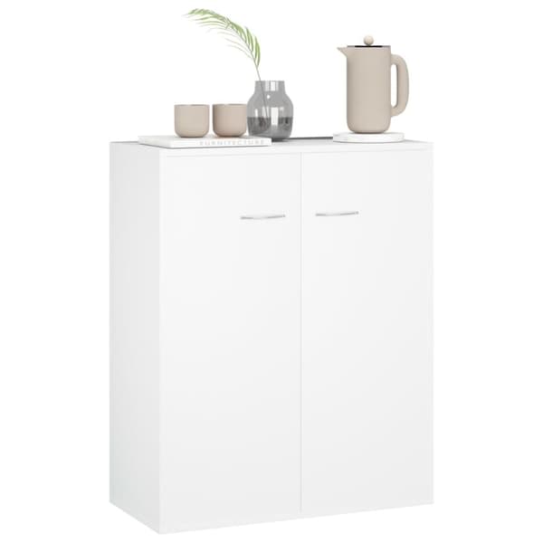 vidaXL Senkki valkoinen 60x30x75 cm lastulevy