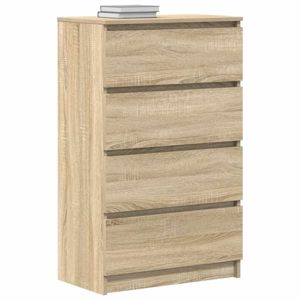 vidaXL Byrå sonoma-ek 60x35x98,5 cm konstruerat trä