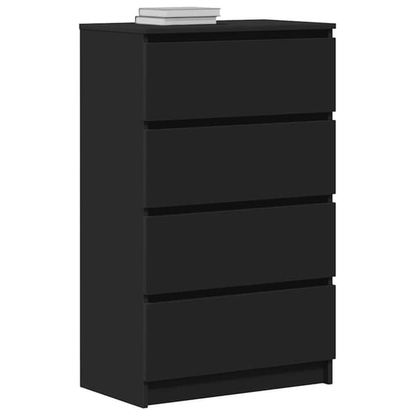 vidaXL Byrå svart 60x35x98,5 cm konstruerat trä