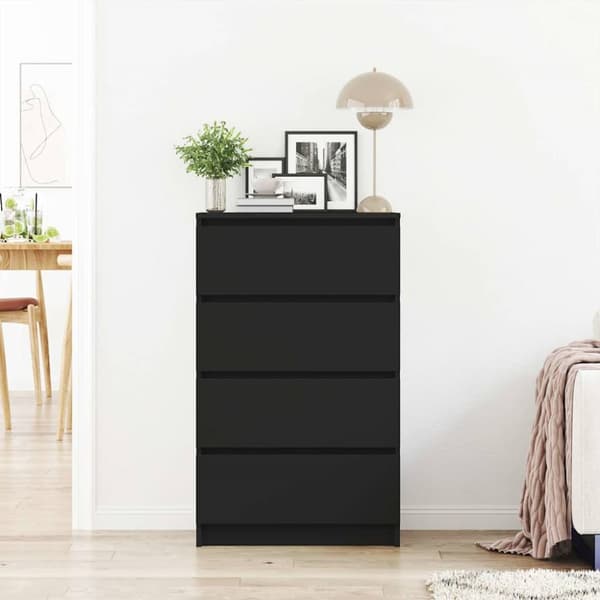 vidaXL skænk 60x35x98,5 cm konstrueret træ sort