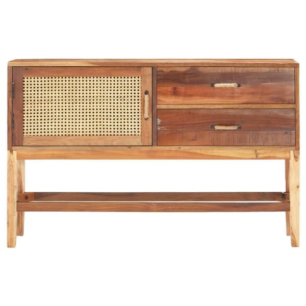vidaXL skænk 118x30x76 cm massivt genbrugstræ