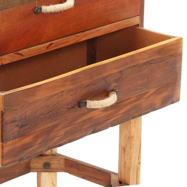 vidaXL skænk 118x30x76 cm massivt genbrugstræ