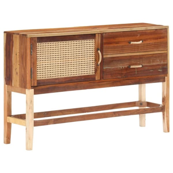 vidaXL skænk 118x30x76 cm massivt genbrugstræ