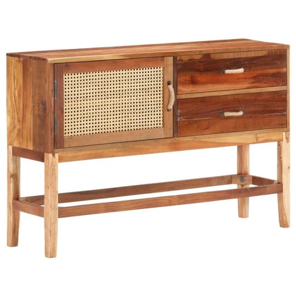 vidaXL skænk 118x30x76 cm massivt genbrugstræ