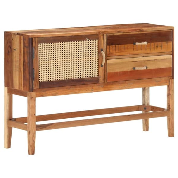 vidaXL skænk 118x30x76 cm massivt genbrugstræ