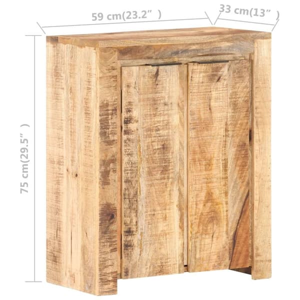 vidaXL Senkki 59x33x75 cm karkea mangopuu