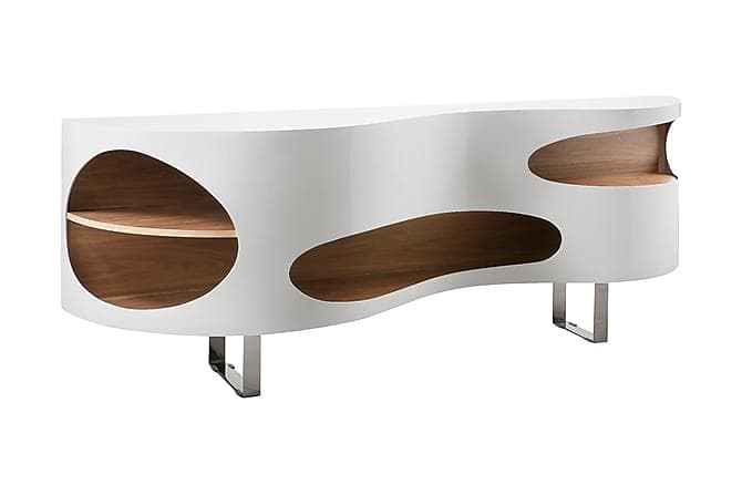 Sidebord 200x50x75 cm hvid / valnod Hvid | Trae