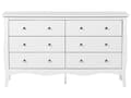 Miniatyrbillede 5 af 9: Kommode Hvid Skænk med 6 skuffer 75 x 130 cm Stue Soveværelse Gang Opbevaringsskab Moderne Fransk Stil