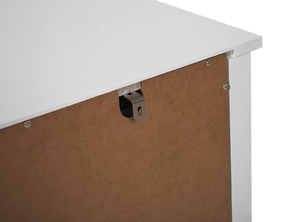 Kommode Hvid Skænk med 6 skuffer 75 x 130 cm Stue Soveværelse Gang Opbevaringsskab Moderne Fransk Stil