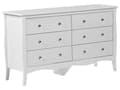Miniatyrbillede 1 af 9: Kommode Hvid Skænk med 6 skuffer 75 x 130 cm Stue Soveværelse Gang Opbevaringsskab Moderne Fransk Stil