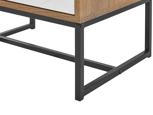 Byrålådor Ljus Trä med Vita Metallben Förvaringsbyrå Sminkbord Modern Traditionell Vardagsrumsmöbler