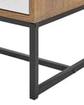 Miniatyrbild 8 av 9: Nattduksbord Ljus trä med Vita Metallben Liten Förvaringsbyrå Modern Traditionell Sovrumsmöbler