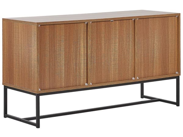 Senkki vaalea puu/valkoinen 3 ovea metallijalat 62 x 112 cm perinteinen moderni tyyli