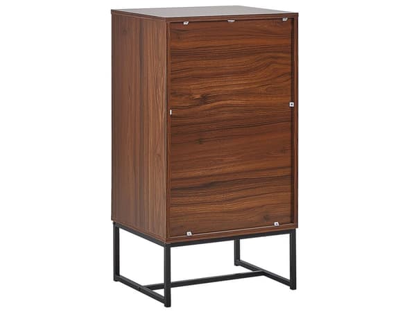 Lipasto tumma puu/valkoinen 3 laatikkoa metallijalat 91 x 49 cm perinteinen tyyli