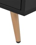 Miniatyrbild 7 av 8: Nattduksbord Svart MDF Guld Metallben Förvaringslåda Hylla Matt Finish Sovrum