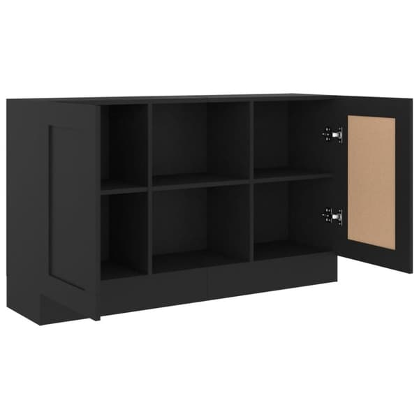 vidaXL Skjenk svart 120x30,5x70 cm konstruert tre