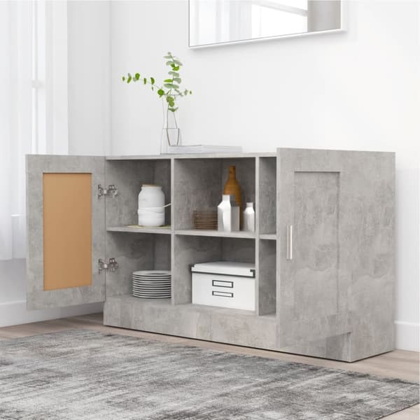 vidaXL Senkki betoninharmaa 120x30,5x70 cm tekninen puu