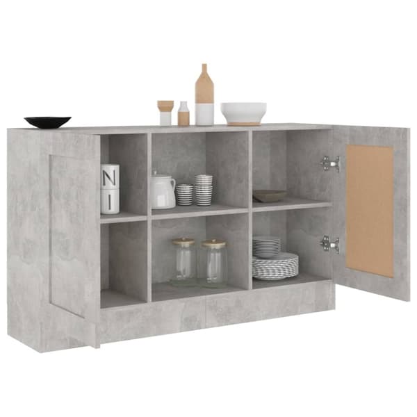 vidaXL Senkki betoninharmaa 120x30,5x70 cm tekninen puu