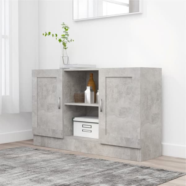 vidaXL Senkki betoninharmaa 120x30,5x70 cm tekninen puu